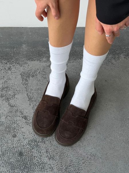 Жіночі лофери замшеві коричневі 11603 11603-138060 фото